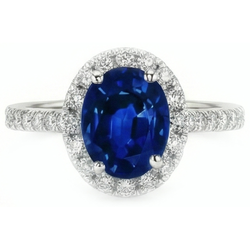 3 Karat Blauer Saphirring