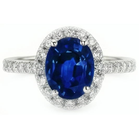 3 Karat Blauer Saphirring