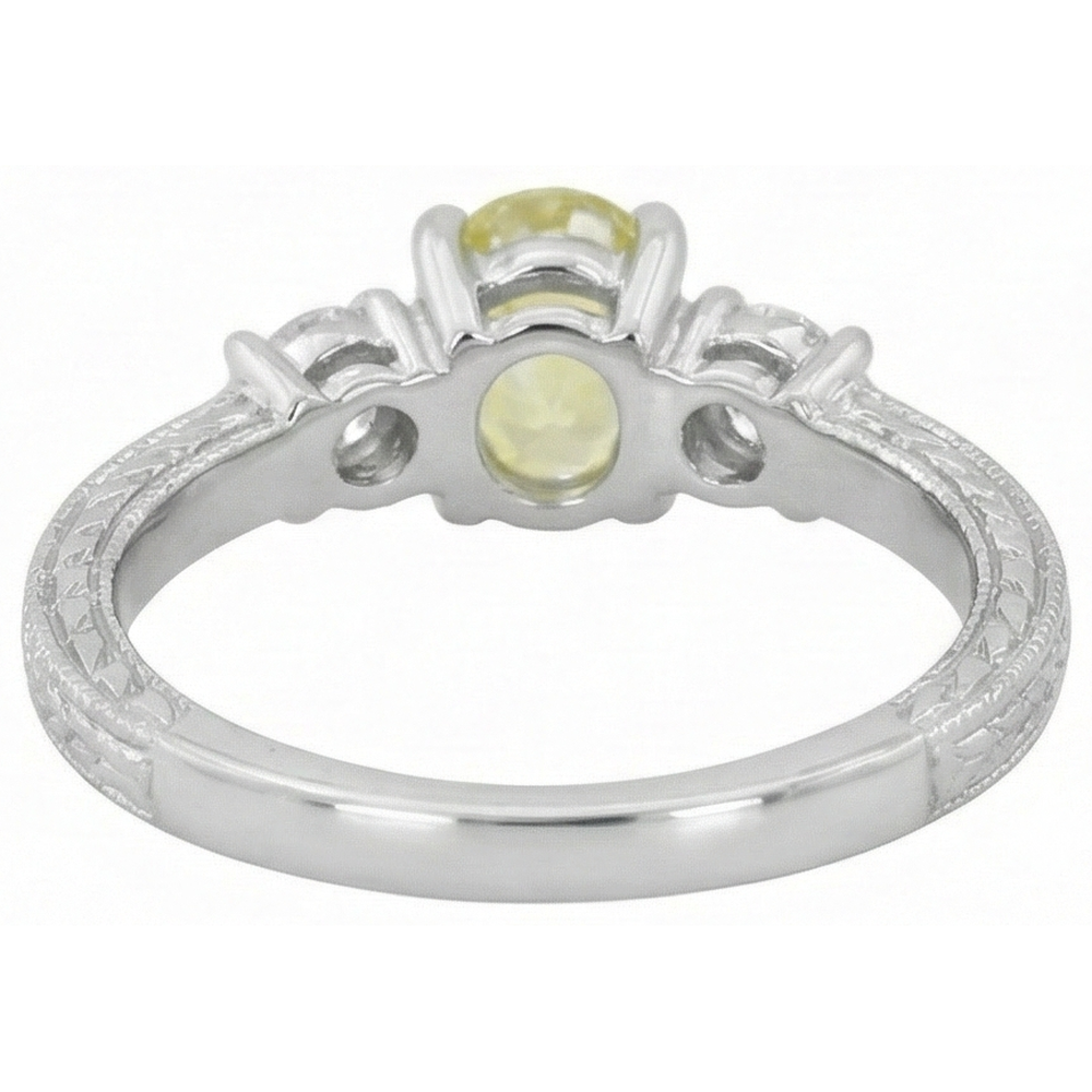 echter oval diamant 3Karat ring auf Weiß