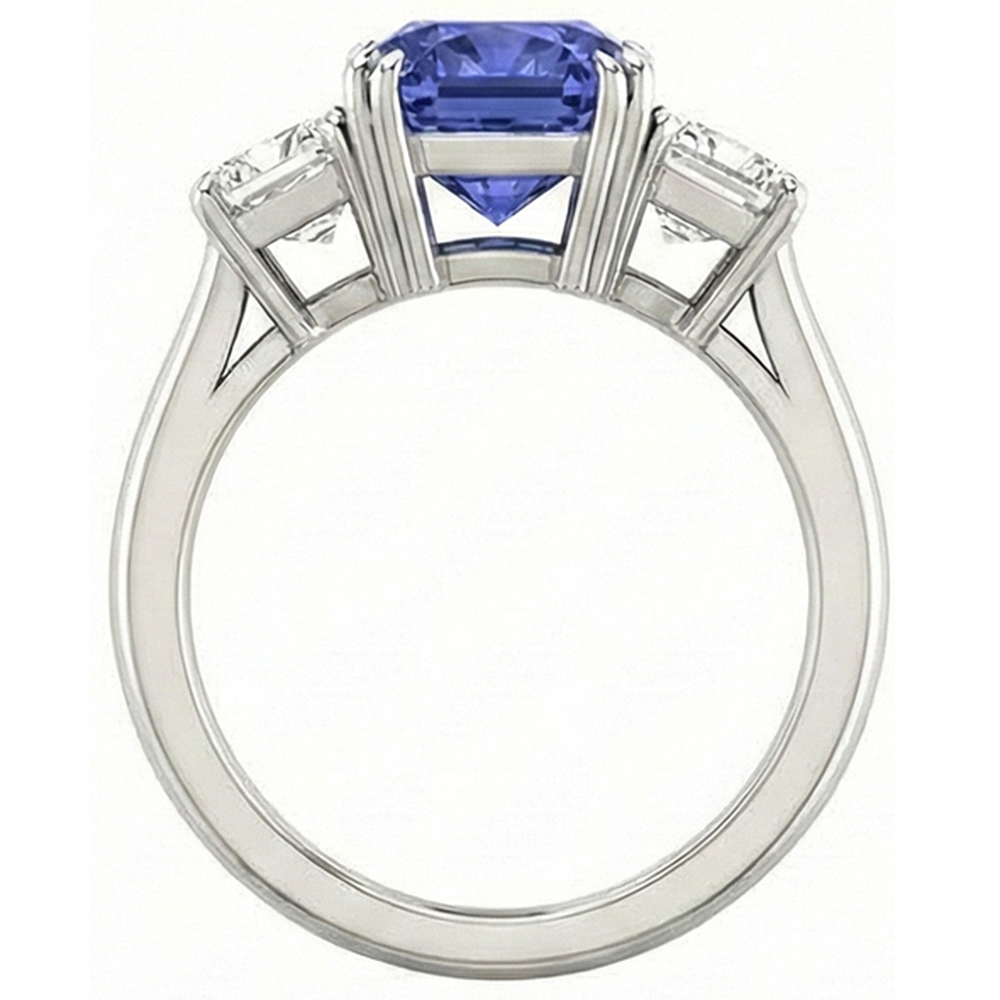 echter radiant diamant 3Karat ring auf Weiß