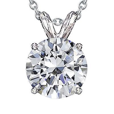 3-Karat-Echt Diamant-Solitär-Anhänger Mit Kette