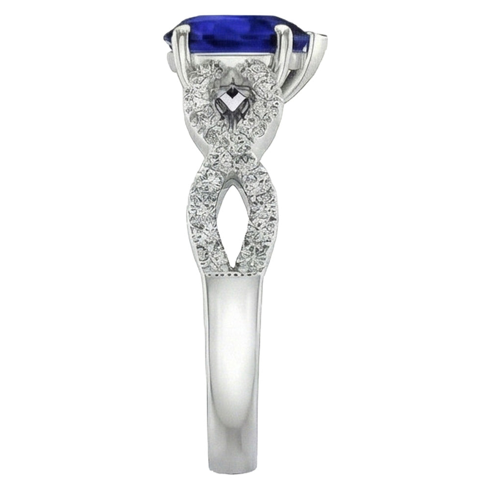 echter round diamant 3Karat ring Detailansicht