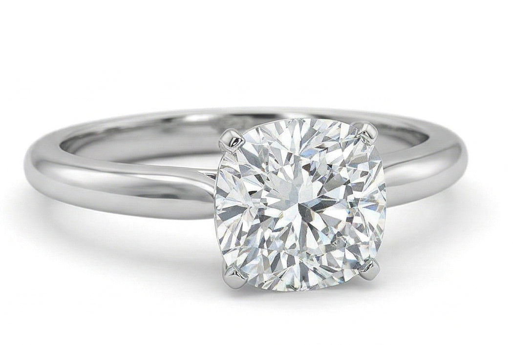 3 Karat Kissen Echt Diamantring