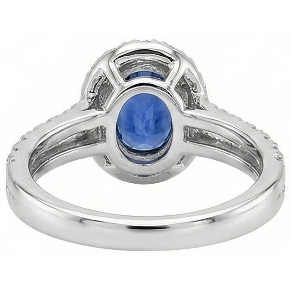 echter oval diamant 3Karat ring Draufsicht