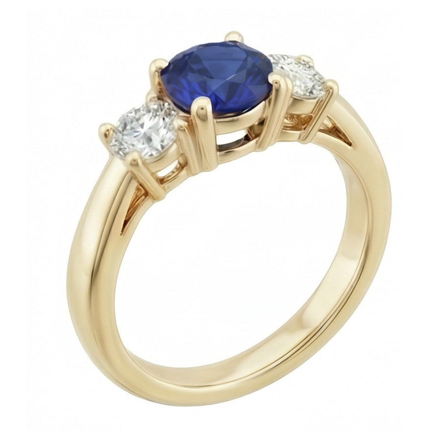 echter round diamant 3Karat ring Vorderansicht