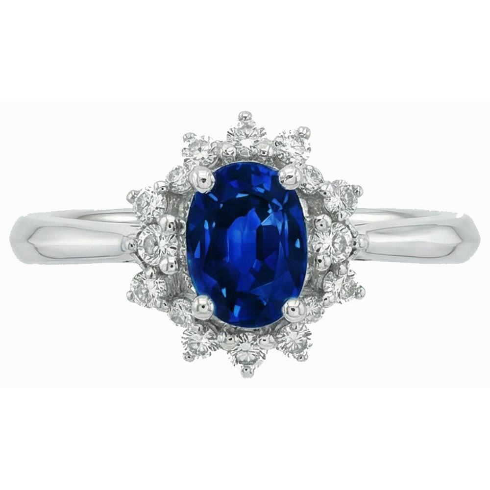 echter oval diamant 3Karat ring Seitenansicht