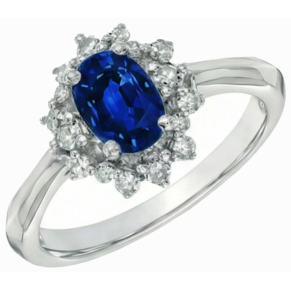 echter oval diamant 3Karat ring Vorderansicht