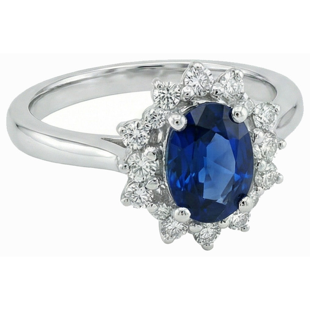 echter oval diamant 3Karat ring Detailansicht