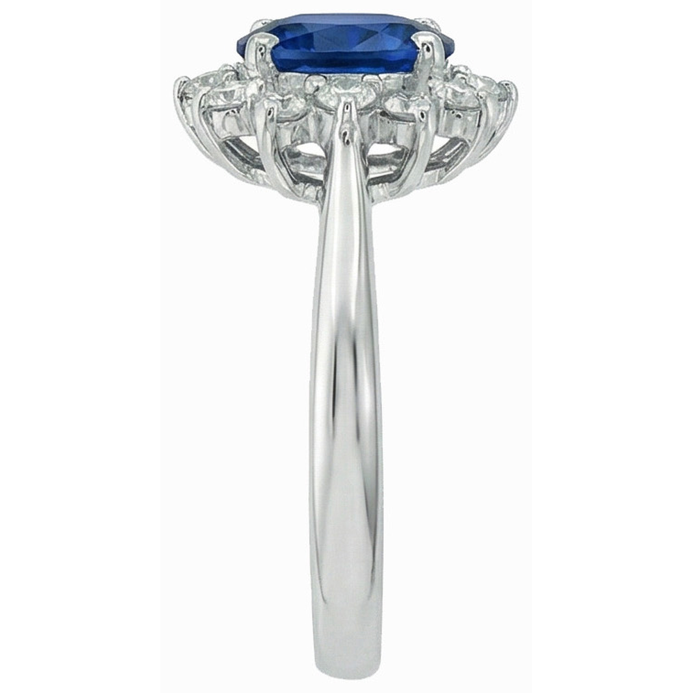 echter oval diamant 3Karat ring Draufsicht