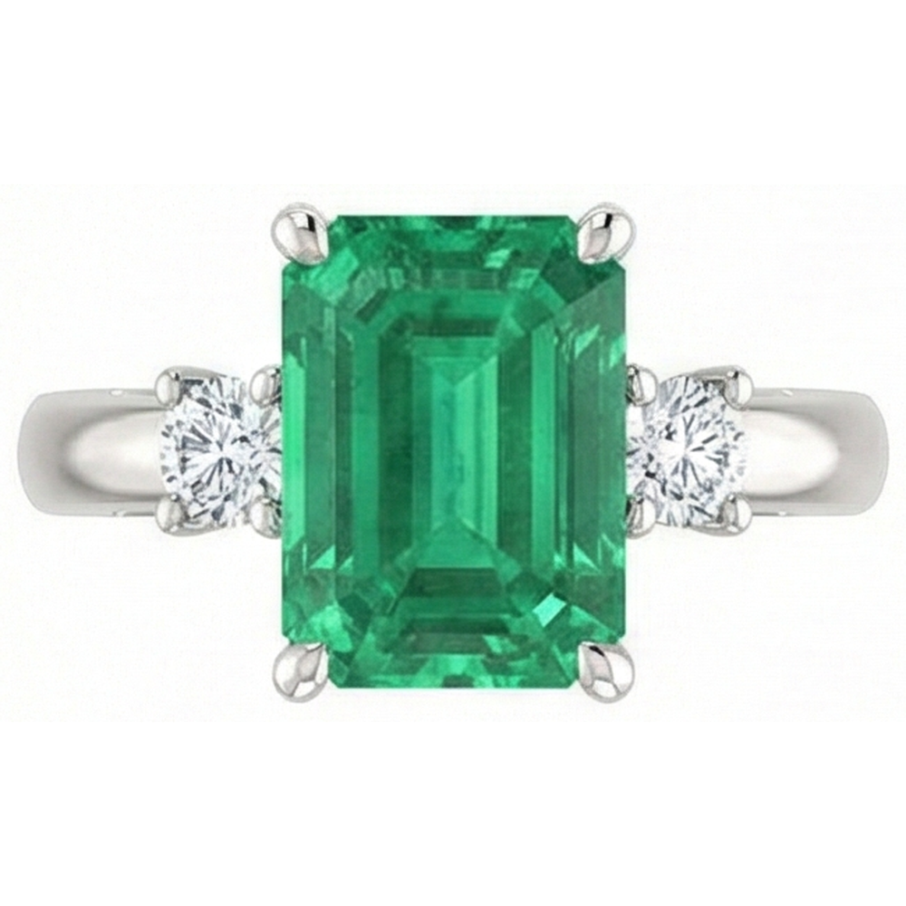 echter round diamant 15.50Karat ring Seitenansicht