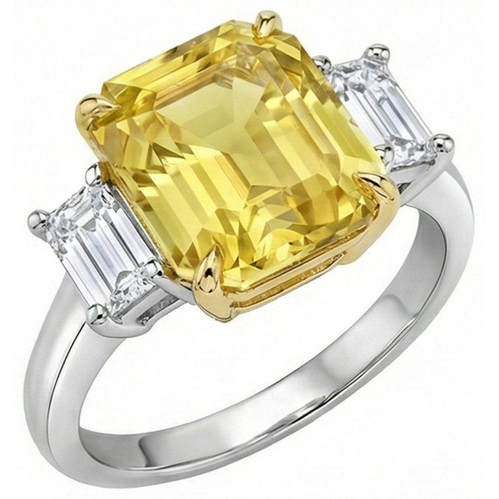 echter asscher diamant 4.50Karat ring Detailansicht