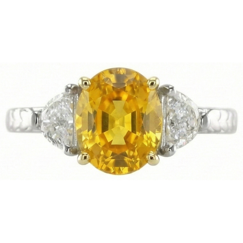 echter oval diamant 4.50Karat ring Vorderansicht