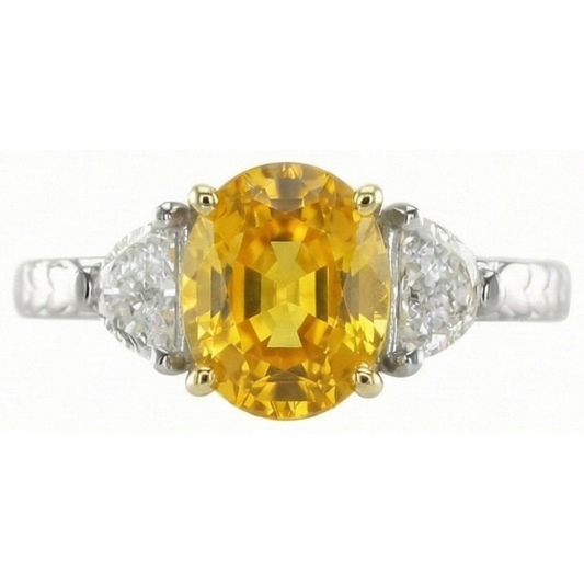 echter oval diamant 4.50Karat ring Vorderansicht