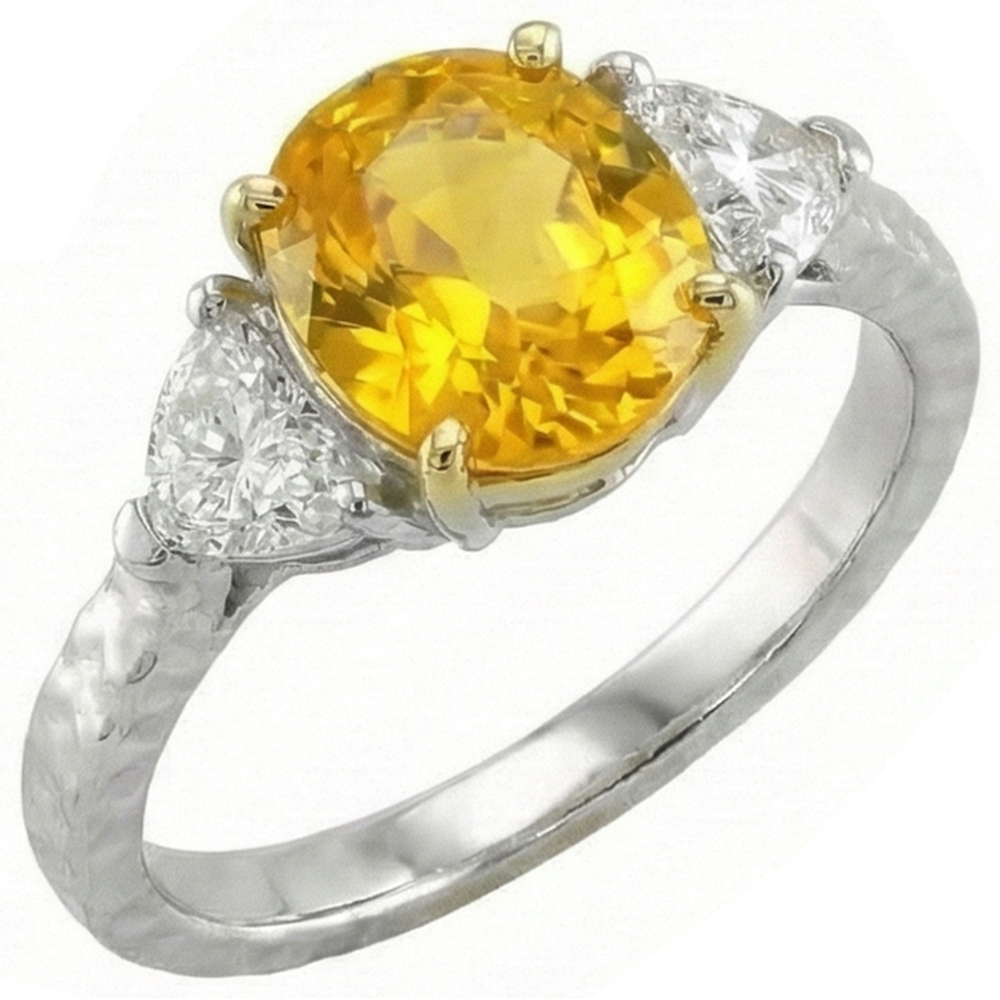 echter oval diamant 4.50Karat ring Seitenansicht