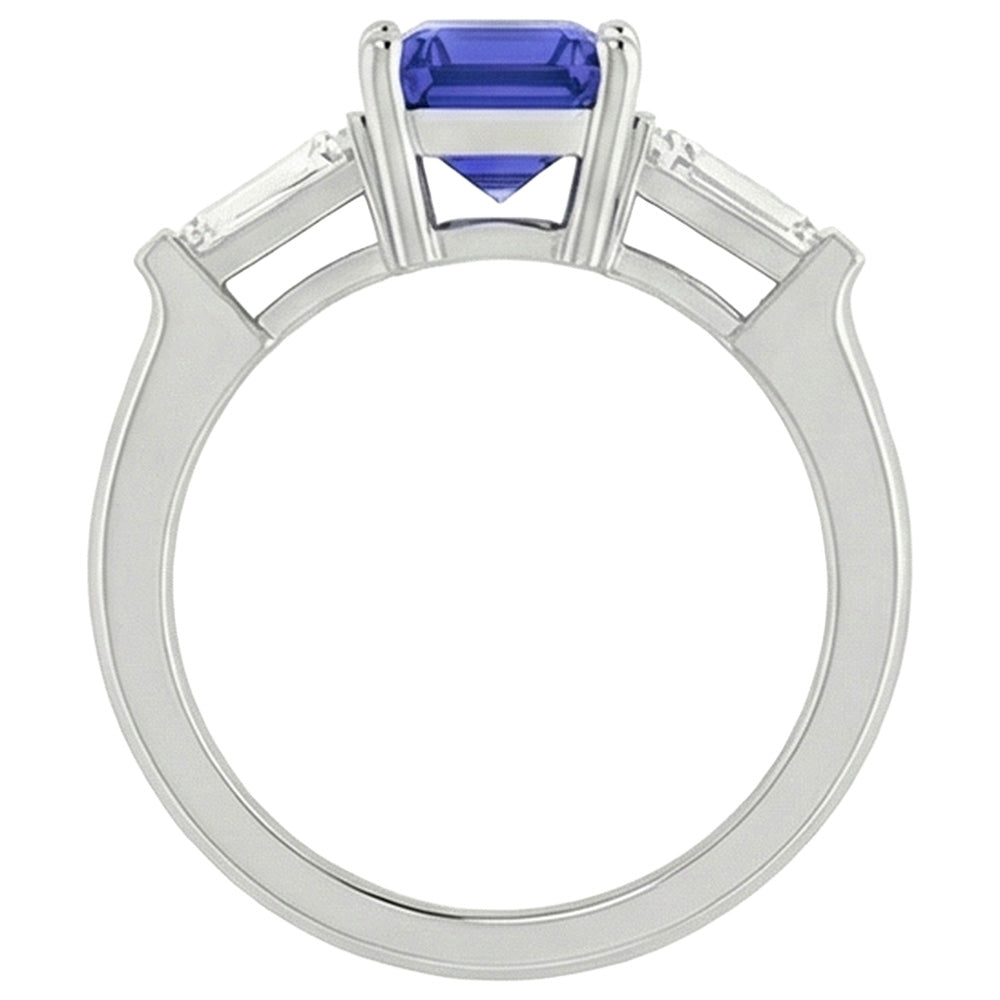 echter baguette diamant 1.75Karat ring Profilansicht