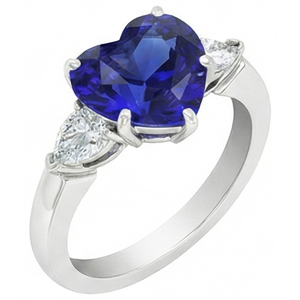 echter pear diamant 4Karat ring Seitenansicht