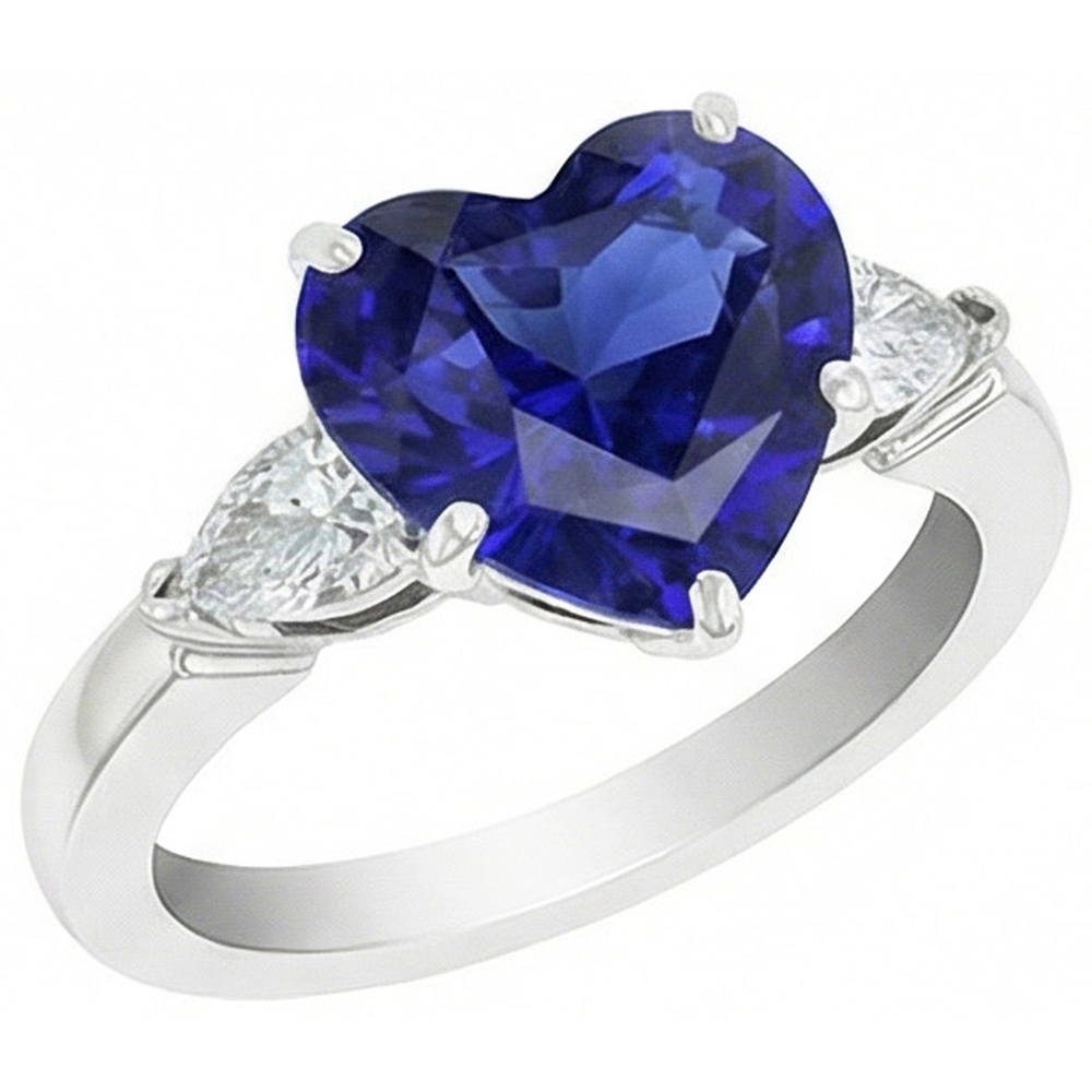 echter pear diamant 4Karat ring Detailansicht