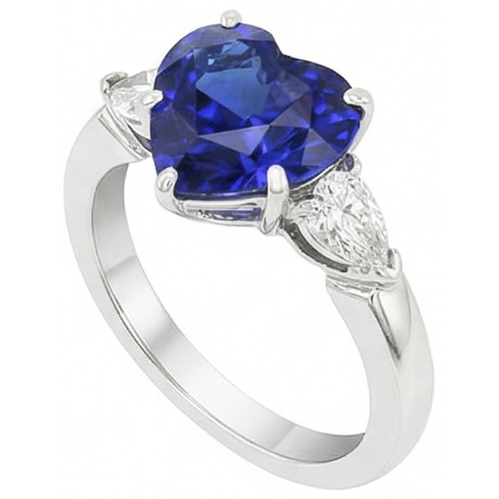echter pear diamant 4Karat ring Draufsicht