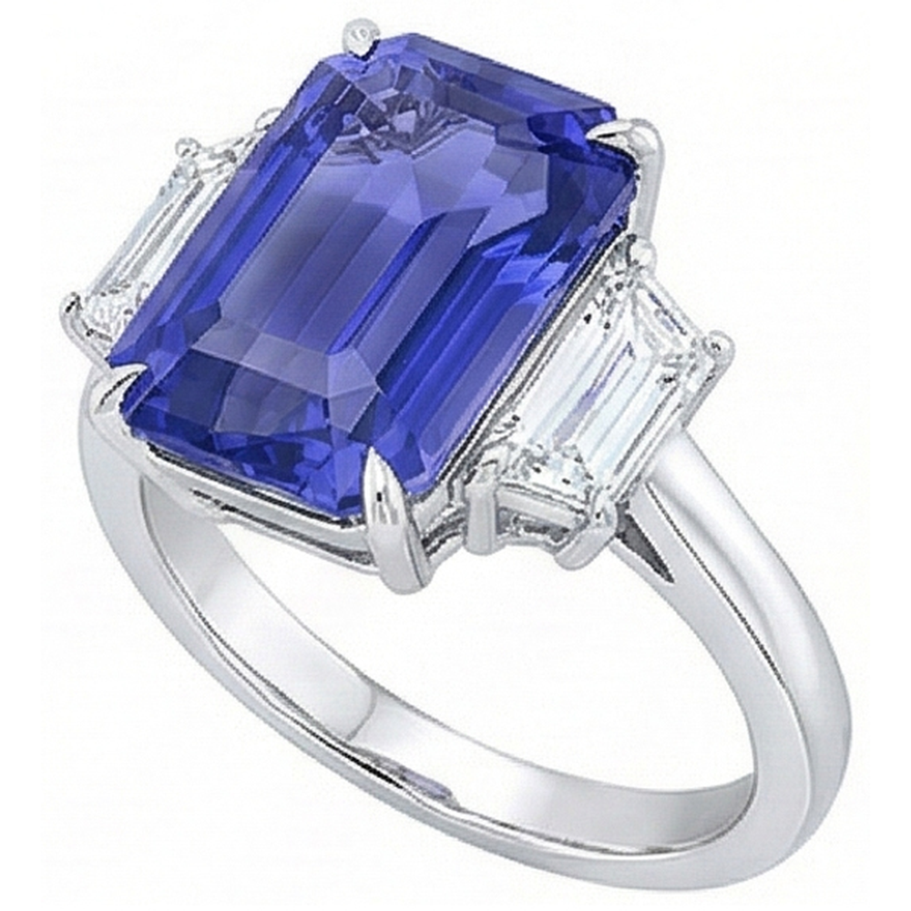 echter round diamant 3.50Karat ring Seitenansicht
