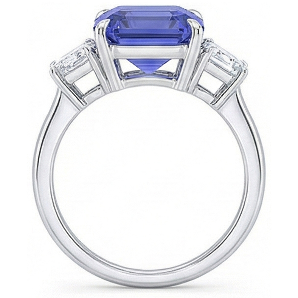 echter round diamant 3.50Karat ring auf Weiß