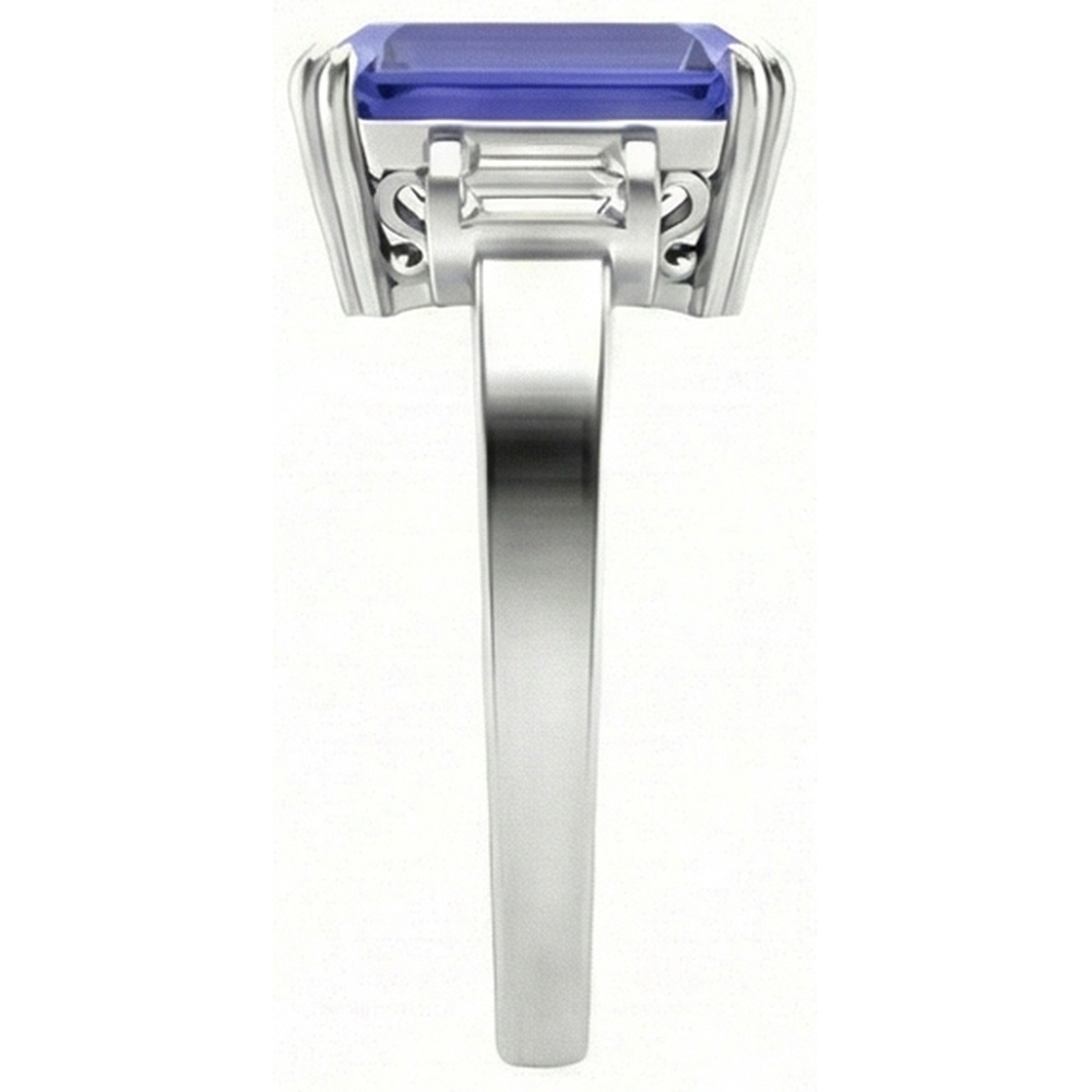 echter baguette diamant 3Karat ring Draufsicht