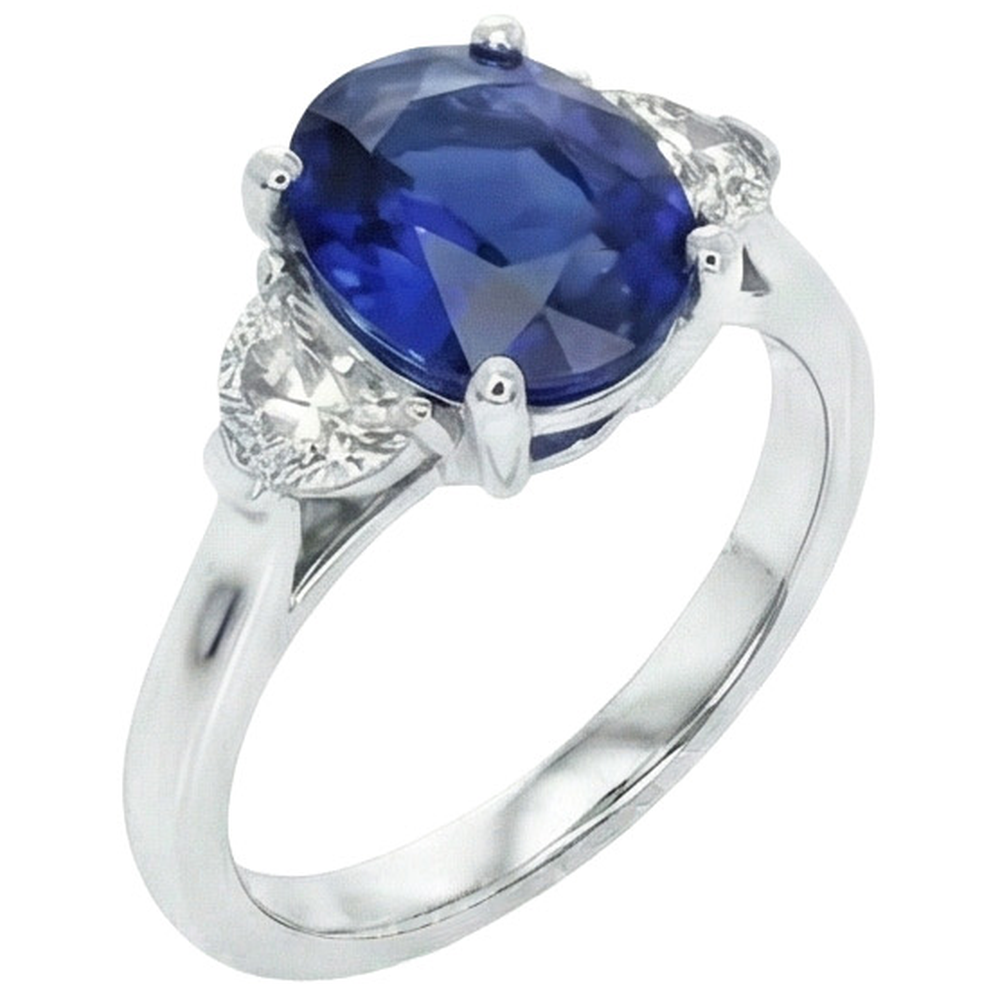 echter oval diamant 8.25Karat ring Detailansicht