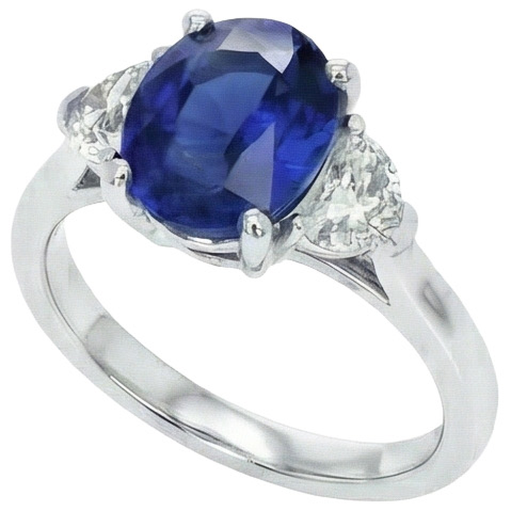echter oval diamant 8.25Karat ring Vorderansicht
