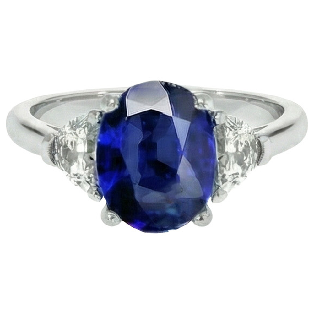 echter oval diamant 8.25Karat ring Seitenansicht
