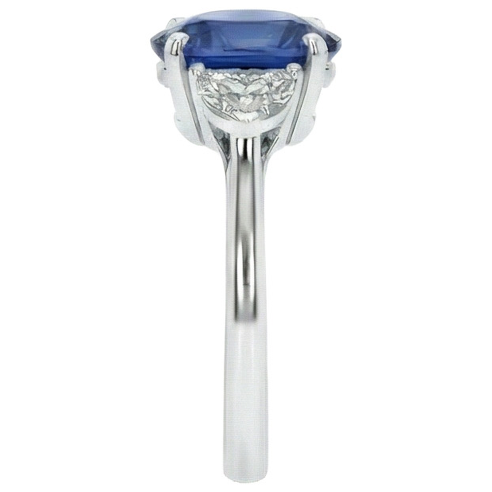 echter oval diamant 8.25Karat ring Draufsicht