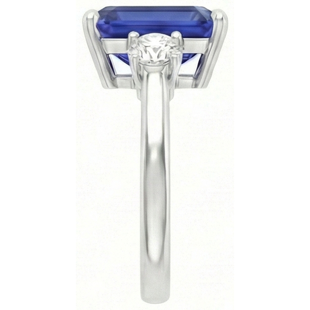 echter round diamant 4.50Karat ring Draufsicht