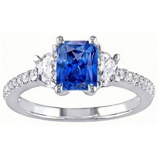 echter round diamant 3Karat ring Vorderansicht