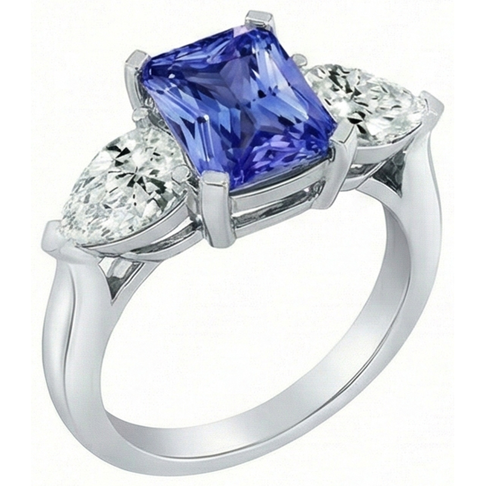 echter princess diamant 2Karat ring Detailansicht