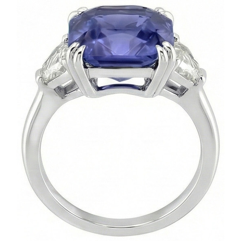 echter princess diamant 4Karat ring auf Weiß