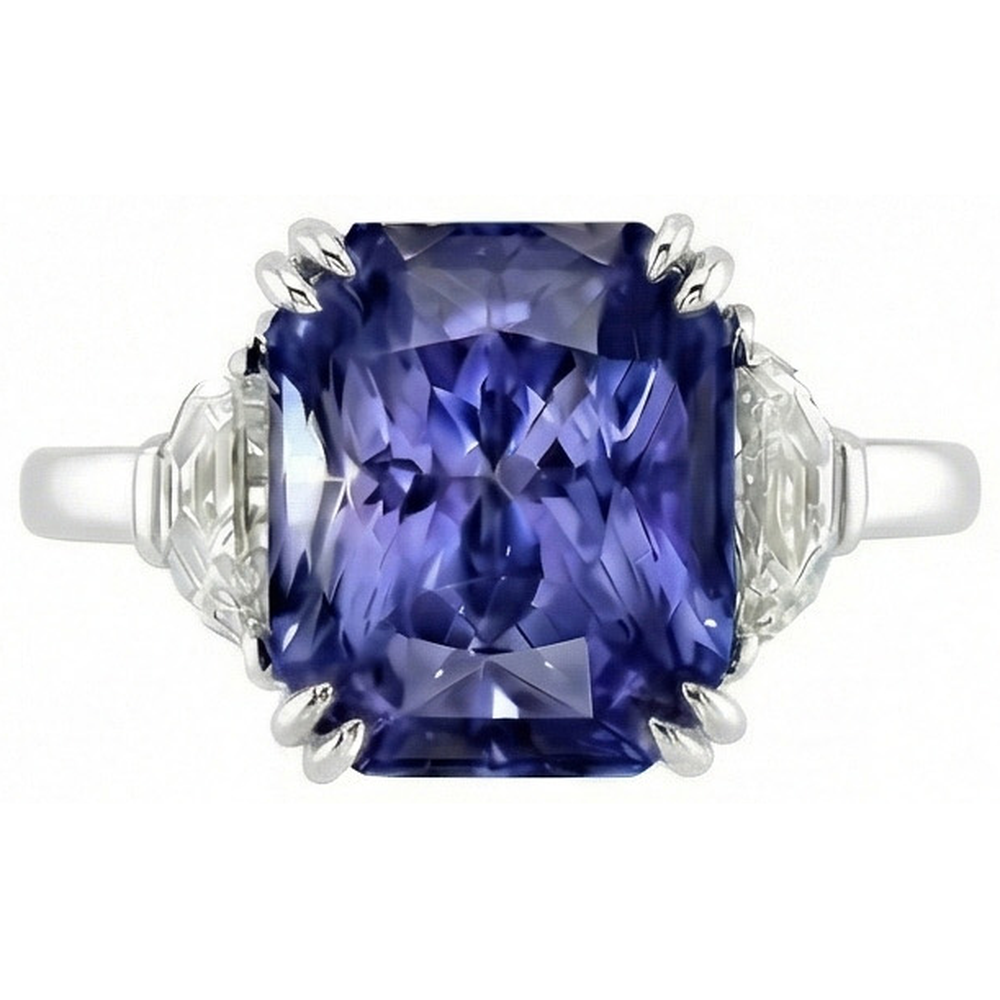 echter princess diamant 4Karat ring Detailansicht