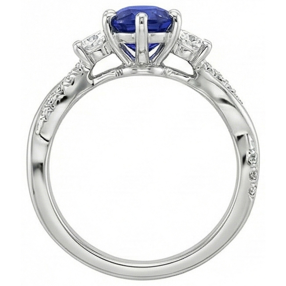 echter round diamant 6Karat ring auf Weiß