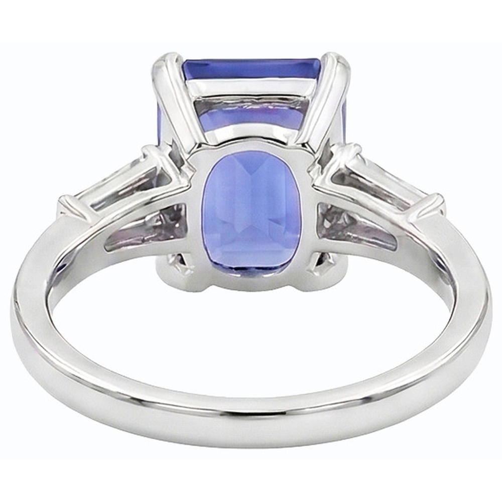 echter baguette diamant 2.25Karat ring Profilansicht