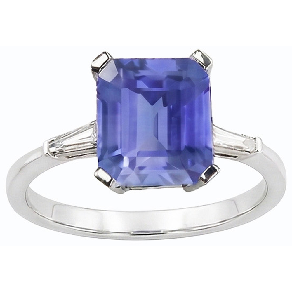 echter baguette diamant 2.25Karat ring Seitenansicht