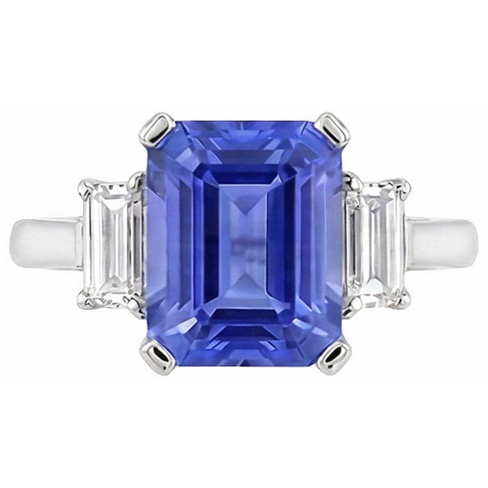 echter baguette diamant 2.25Karat ring Detailansicht