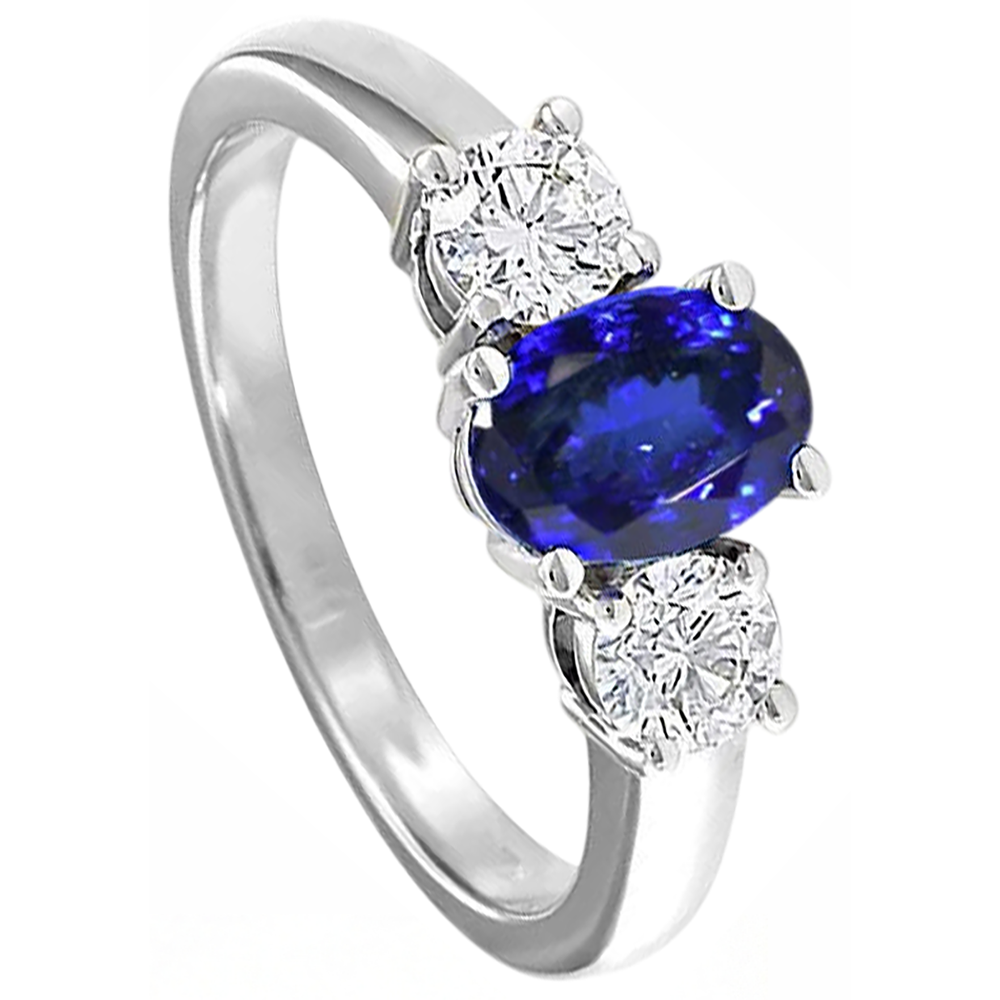 echter oval diamant 5.50Karat ring Draufsicht