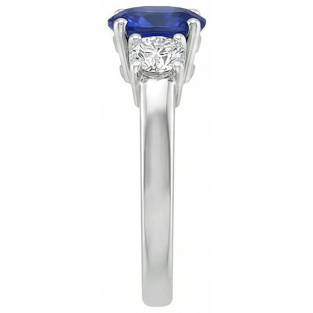 echter oval diamant 5.50Karat ring Profilansicht
