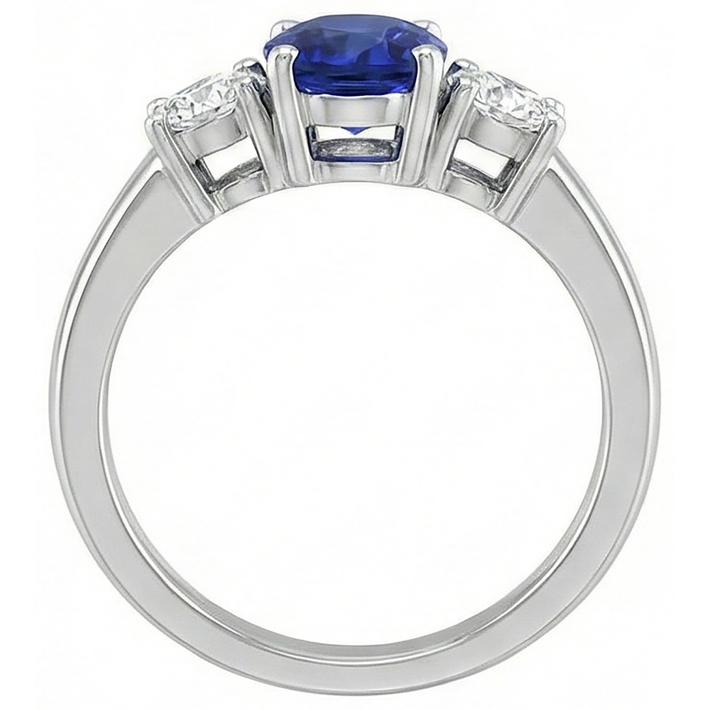 echter oval diamant 5.50Karat ring auf Weiß