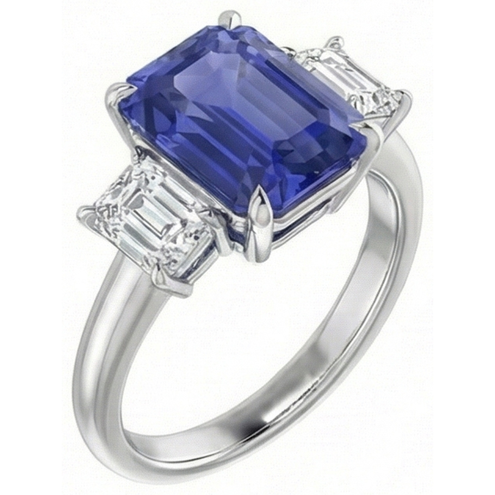 echter round diamant 3Karat ring Seitenansicht