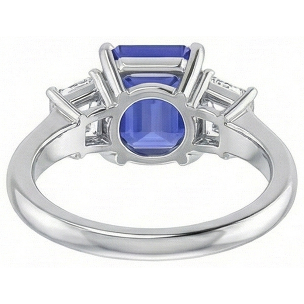 echter round diamant 3Karat ring auf Weiß