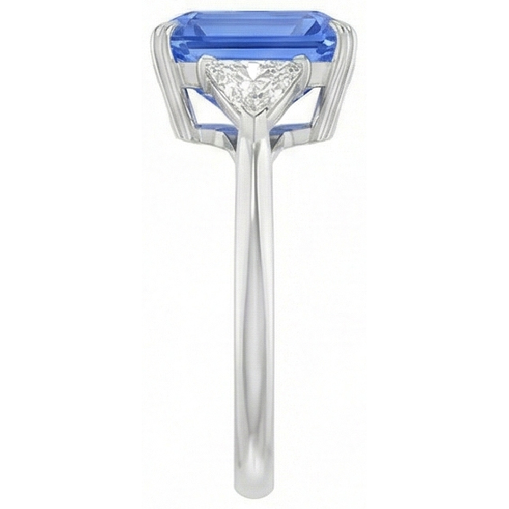 echter radiant diamant 2.75Karat ring Detailansicht