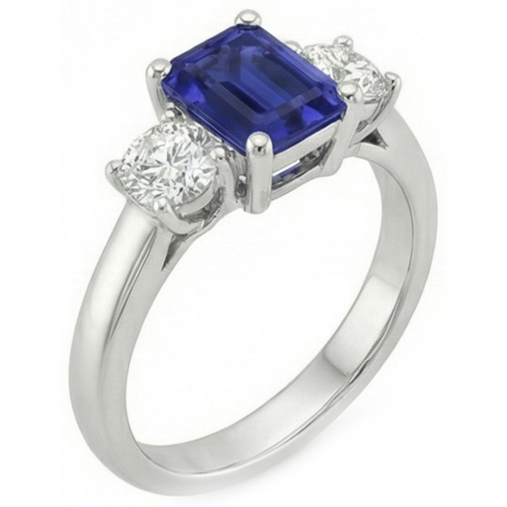 echter round diamant 2.50Karat ring Draufsicht