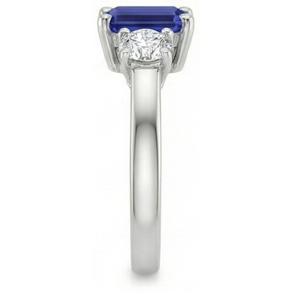 echter round diamant 2.50Karat ring Profilansicht