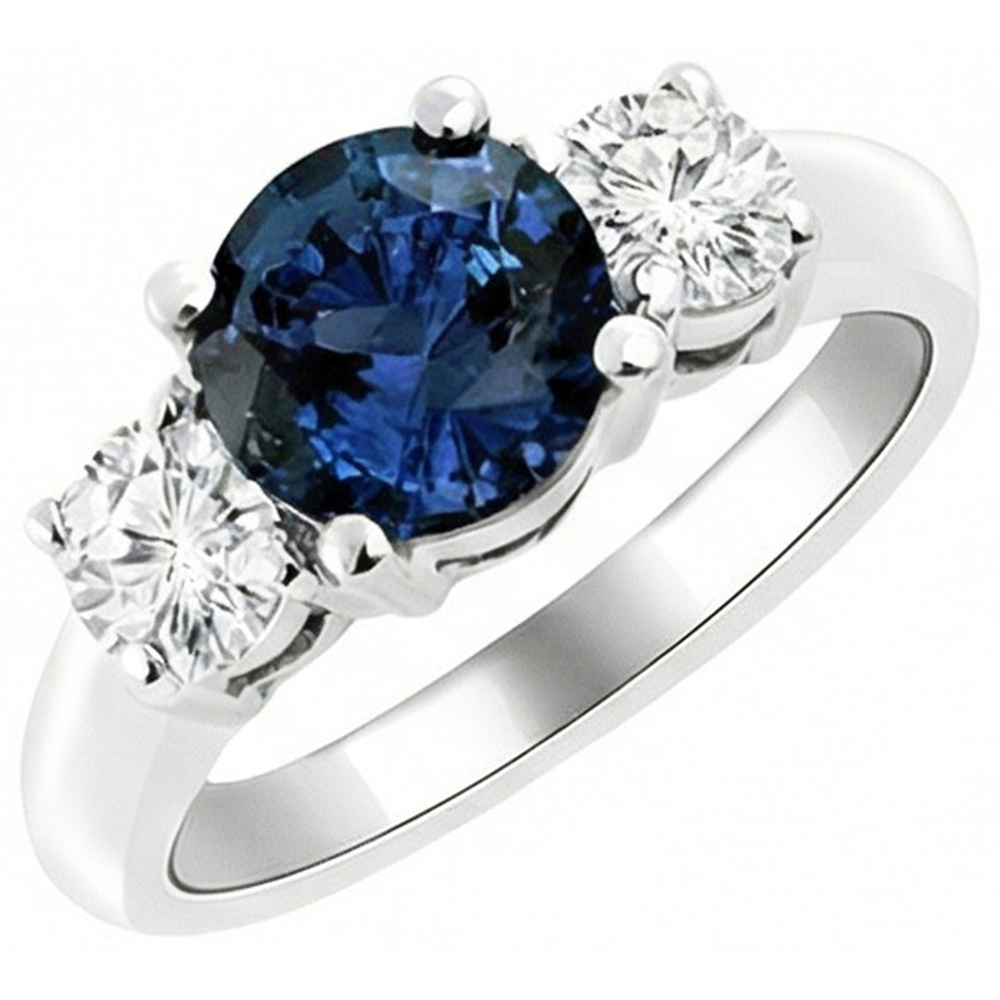 echter round diamant 4.50Karat ring Vorderansicht
