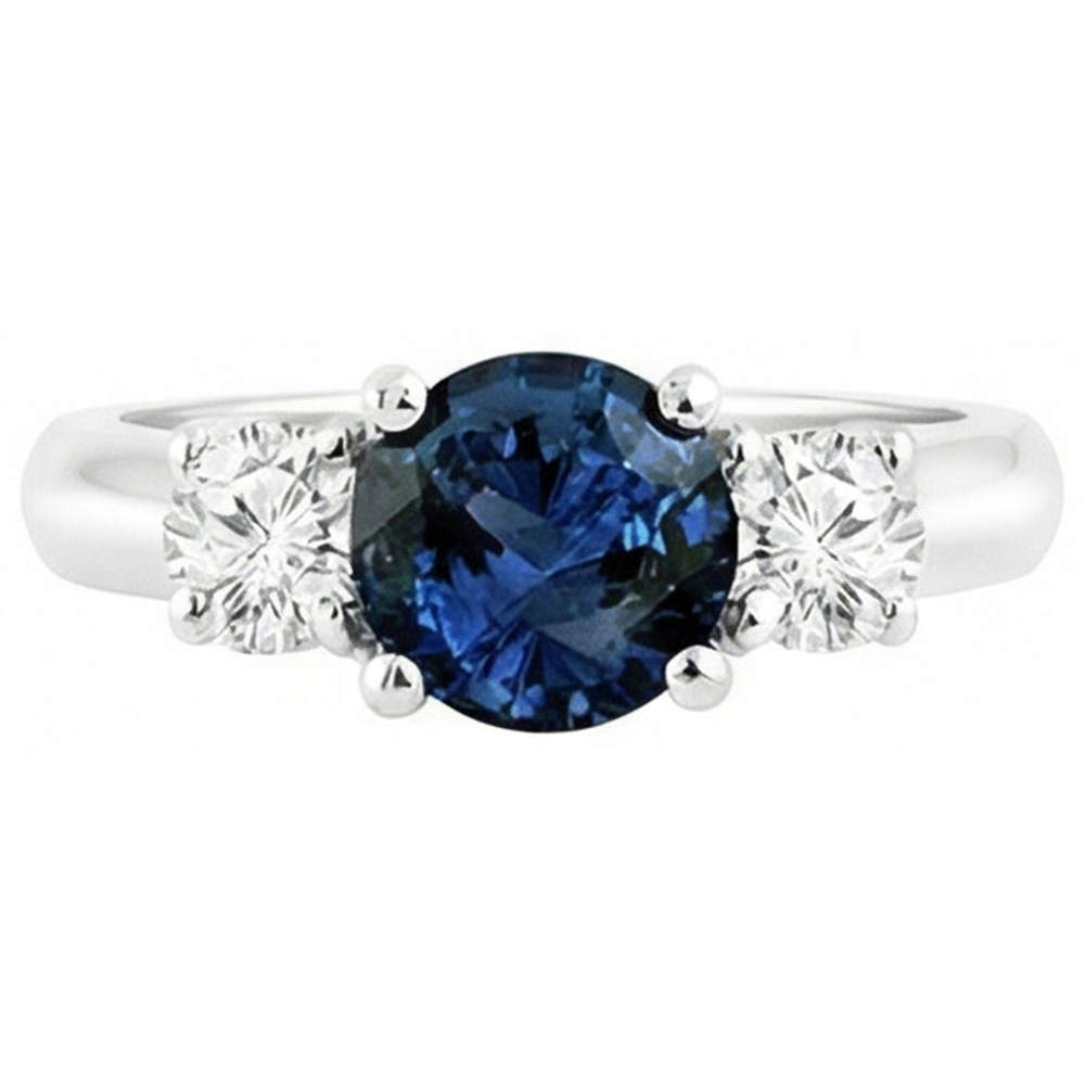 echter round diamant 4.50Karat ring Seitenansicht