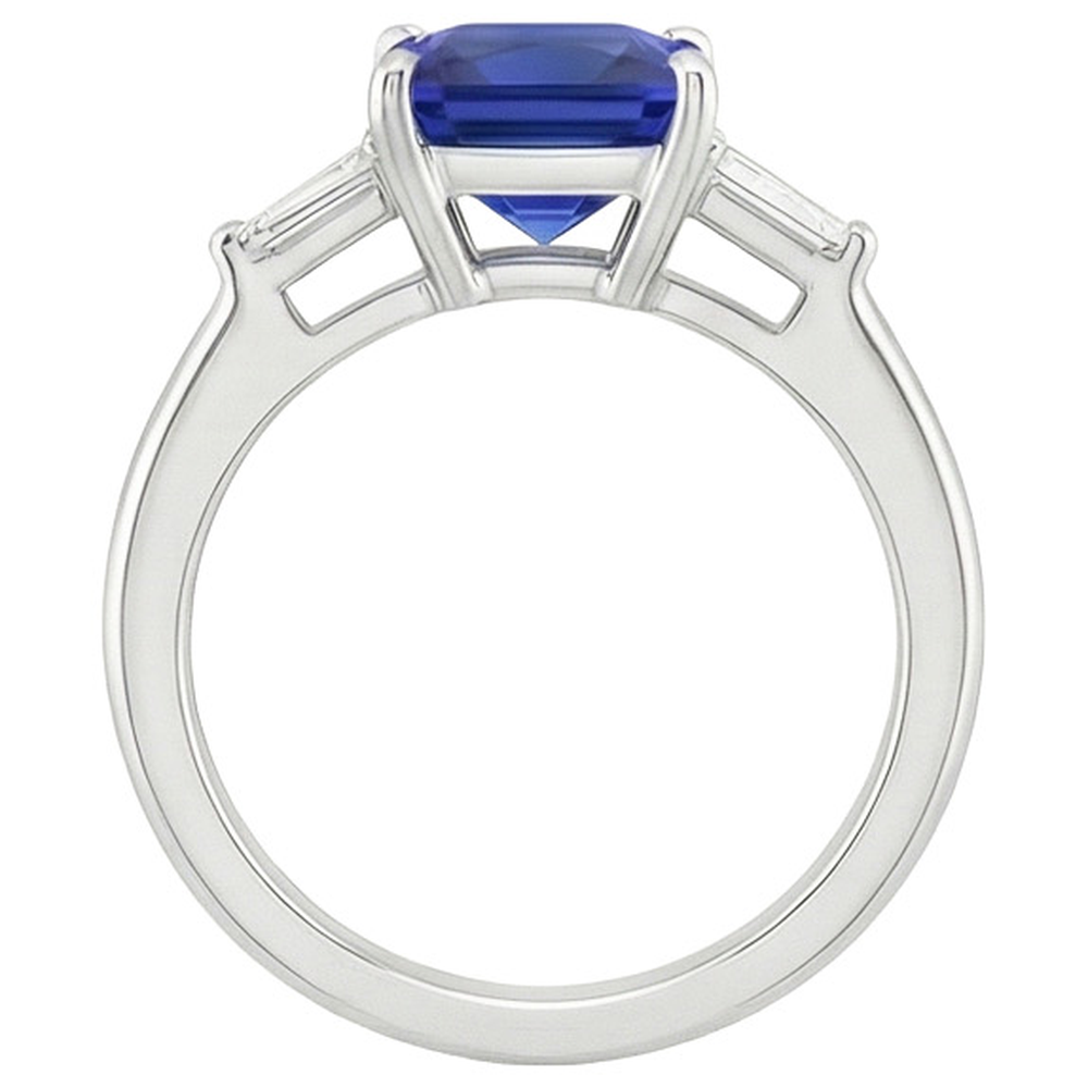echter baguette diamant 5.50Karat ring Seitenansicht