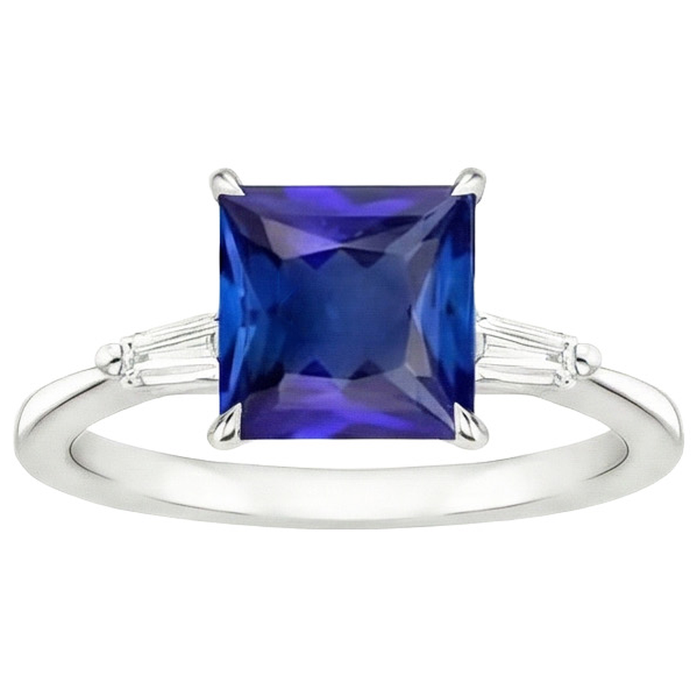 echter baguette diamant 5.50Karat ring Profilansicht